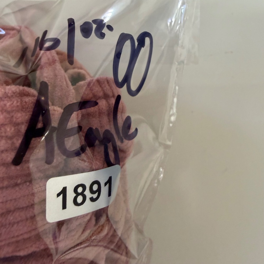 American Eagle Stretch Corduroy Cargo Pants Women's Dusty Rose Mauve Size 00 Reg - Picture 8 of 8